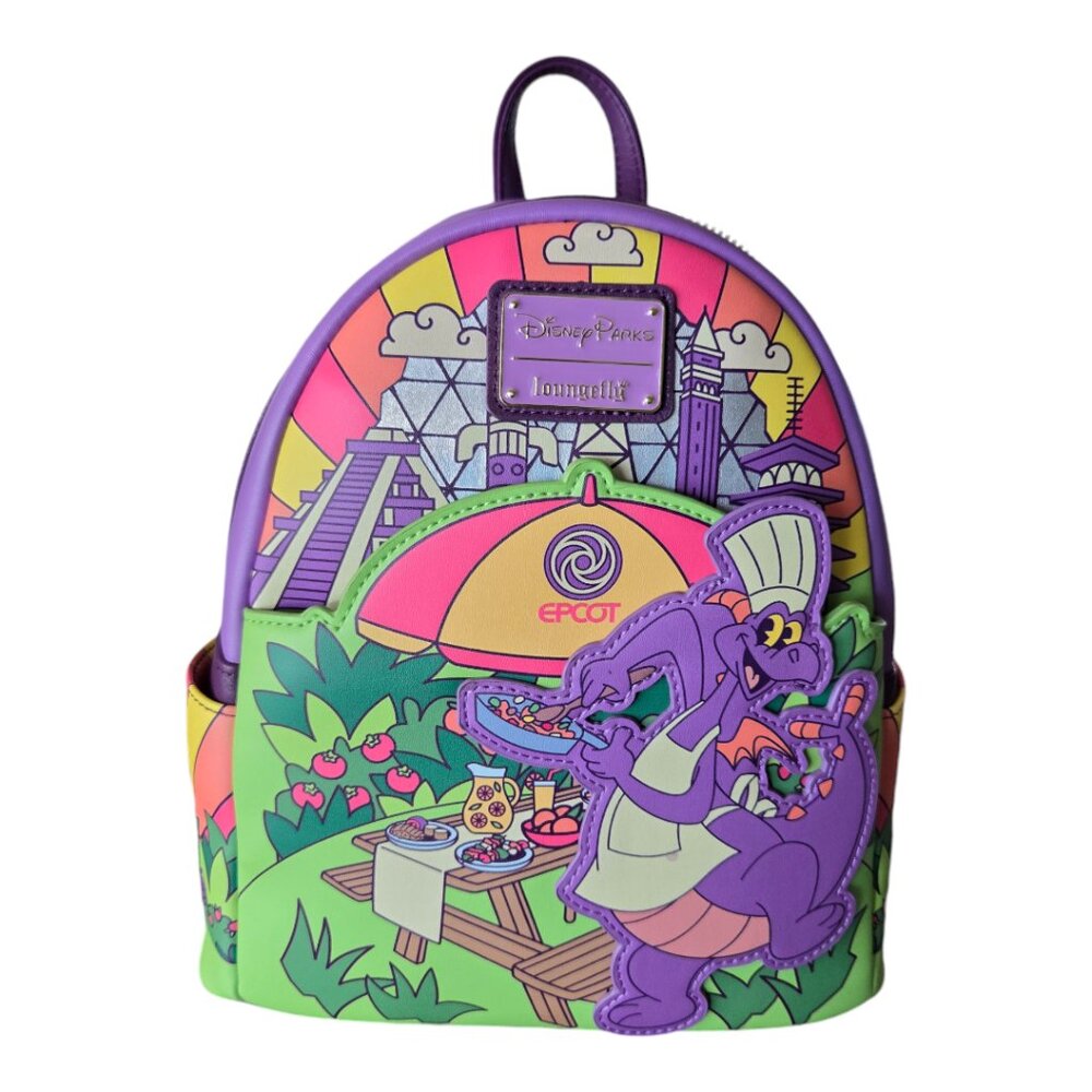 Disney EPCOT Food and Wine Festival 2024 Figment Loungefly Backpack - NWT